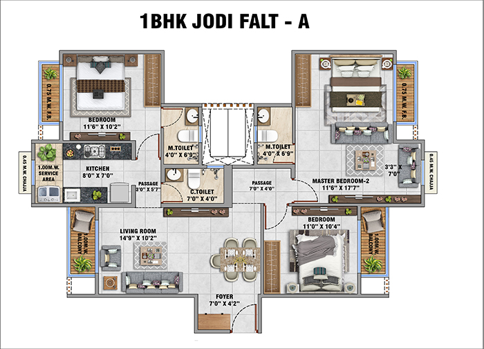 Vikas Ritz - 2 BHK Home